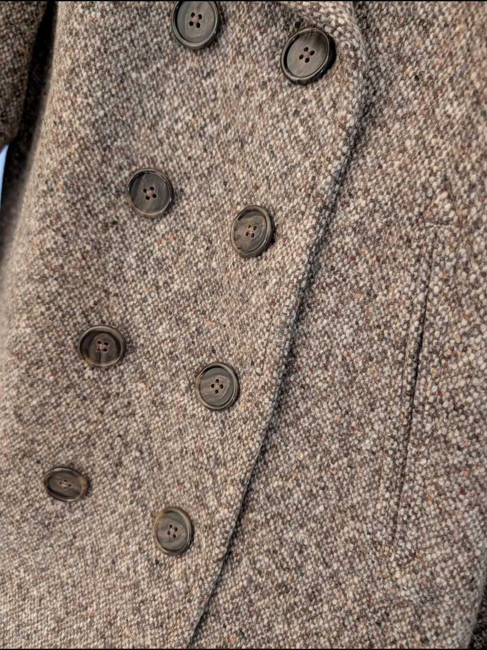 J. Crew Brown Textured Wool Double-Breasted Peacoat NWOT - Picture 2 of 8